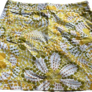 J. Crew Yellow/Orange/Green  A-Line Mini Skirt Resort Wear